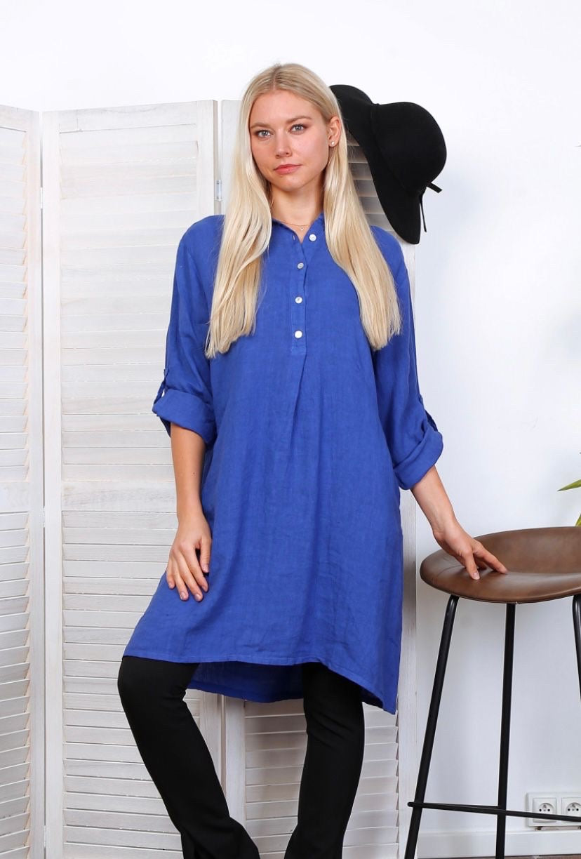Robe avec poches - 100% Lin