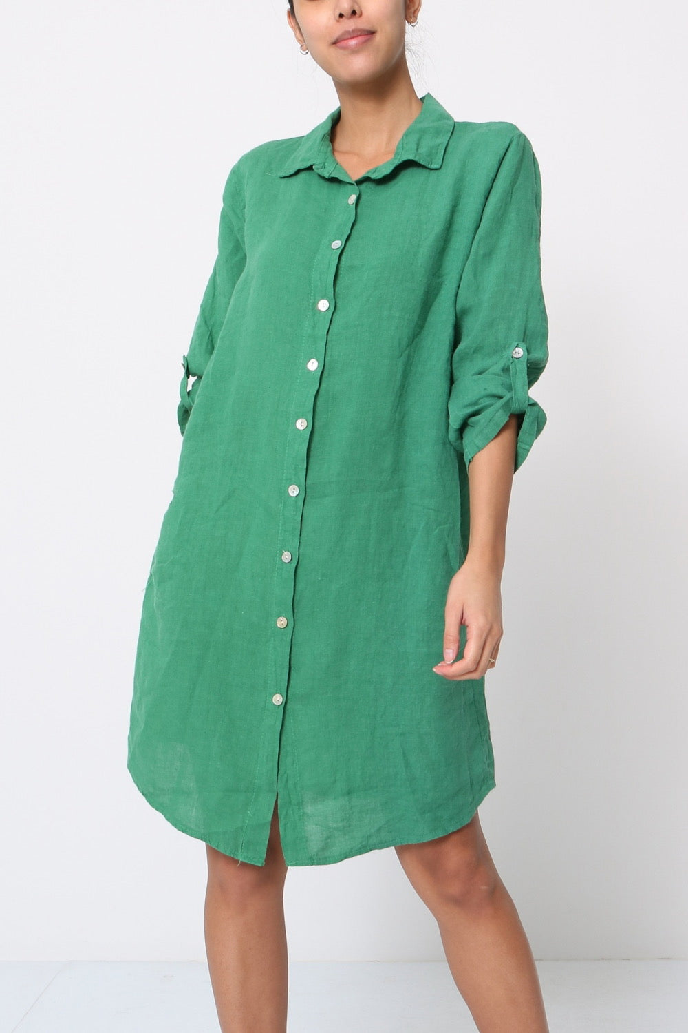 Robe chemise élégante et confortable - 100% Lin