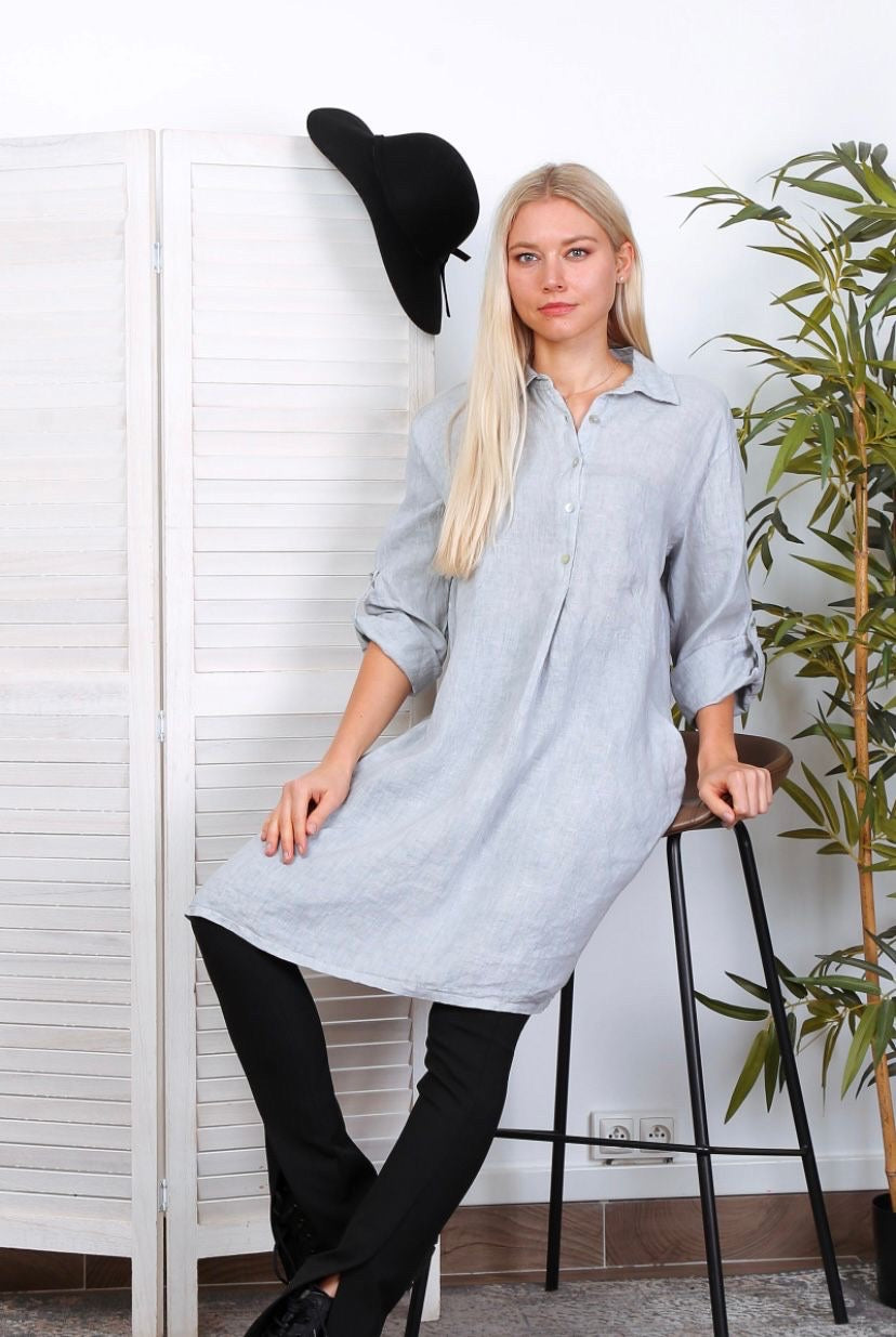 Robe avec poches - 100% Lin