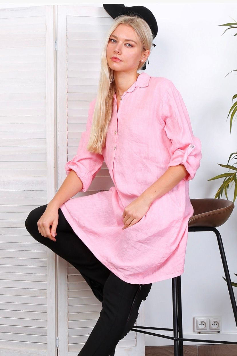 Robe avec poches - 100% Lin