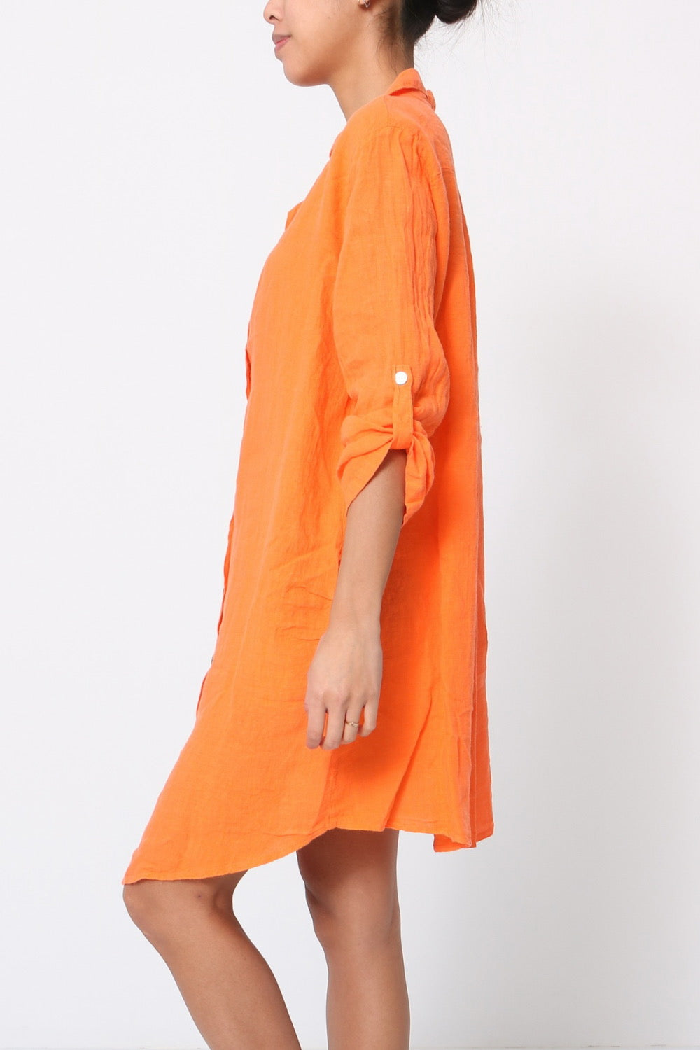 Robe chemise élégante et confortable - 100% Lin