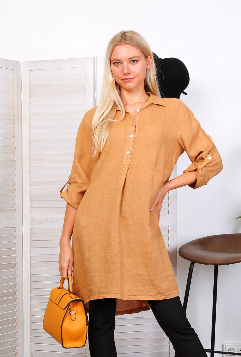 Robe avec poches - 100% Lin
