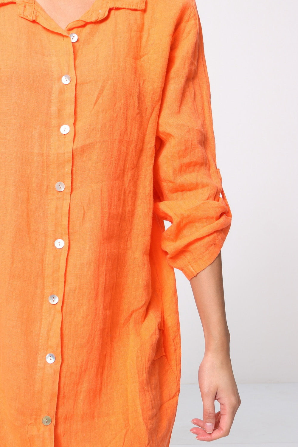 Robe chemise élégante et confortable - 100% Lin