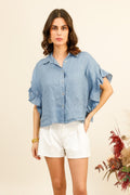 Chemise femme Volantée - 100% Lin