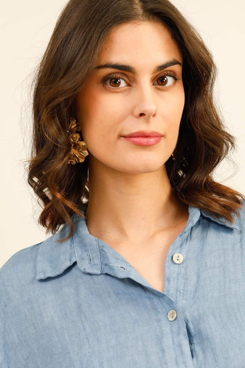 Chemise femme Volantée - 100% Lin