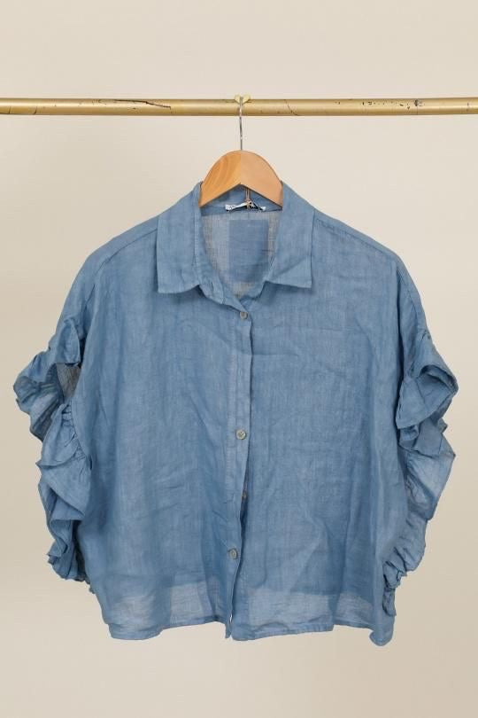 Chemise femme Volantée - 100% Lin