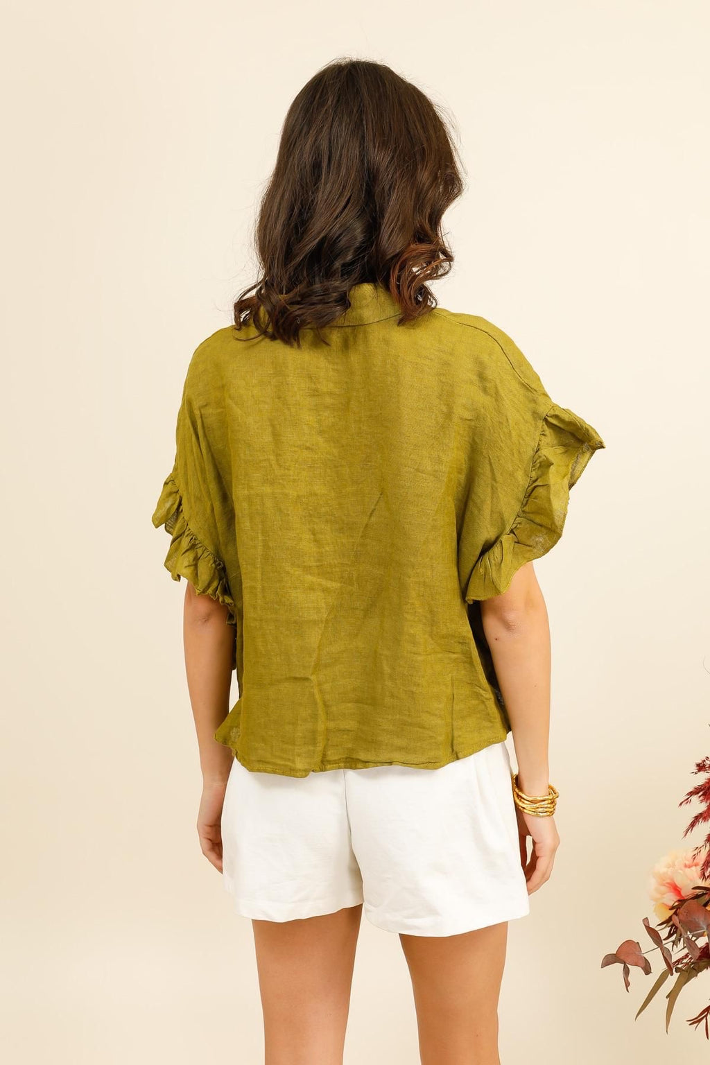 Chemise femme Volantée - 100% Lin