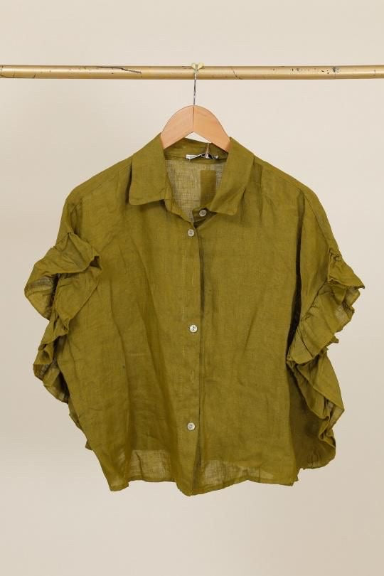 Chemise femme Volantée - 100% Lin