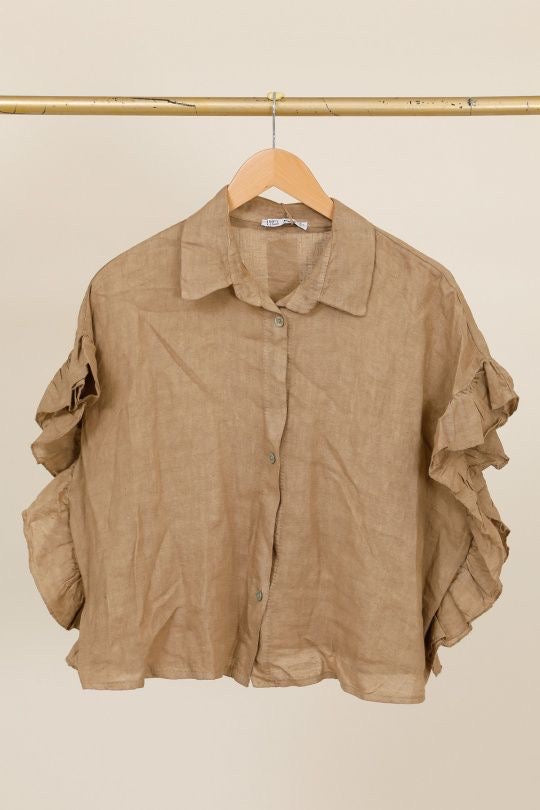 Chemise femme Volantée - 100% Lin