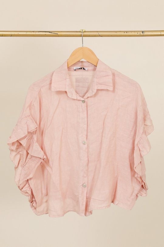 Chemise femme Volantée - 100% Lin