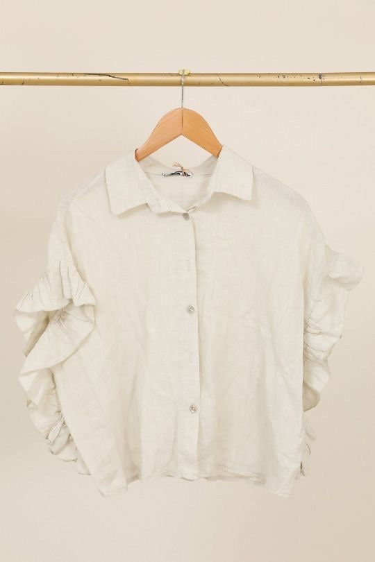 Chemise femme Volantée - 100% Lin