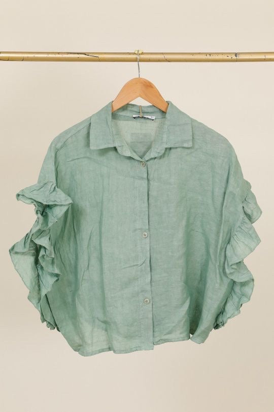 Chemise femme Volantée - 100% Lin