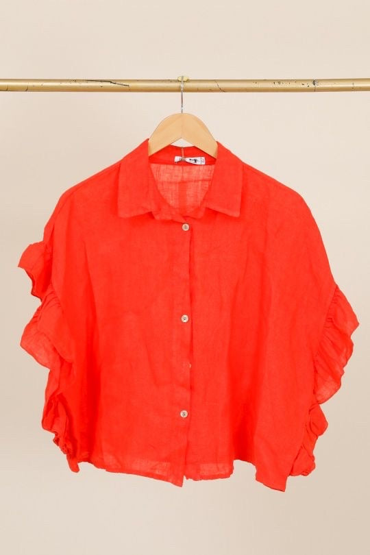 Chemise femme Volantée - 100% Lin